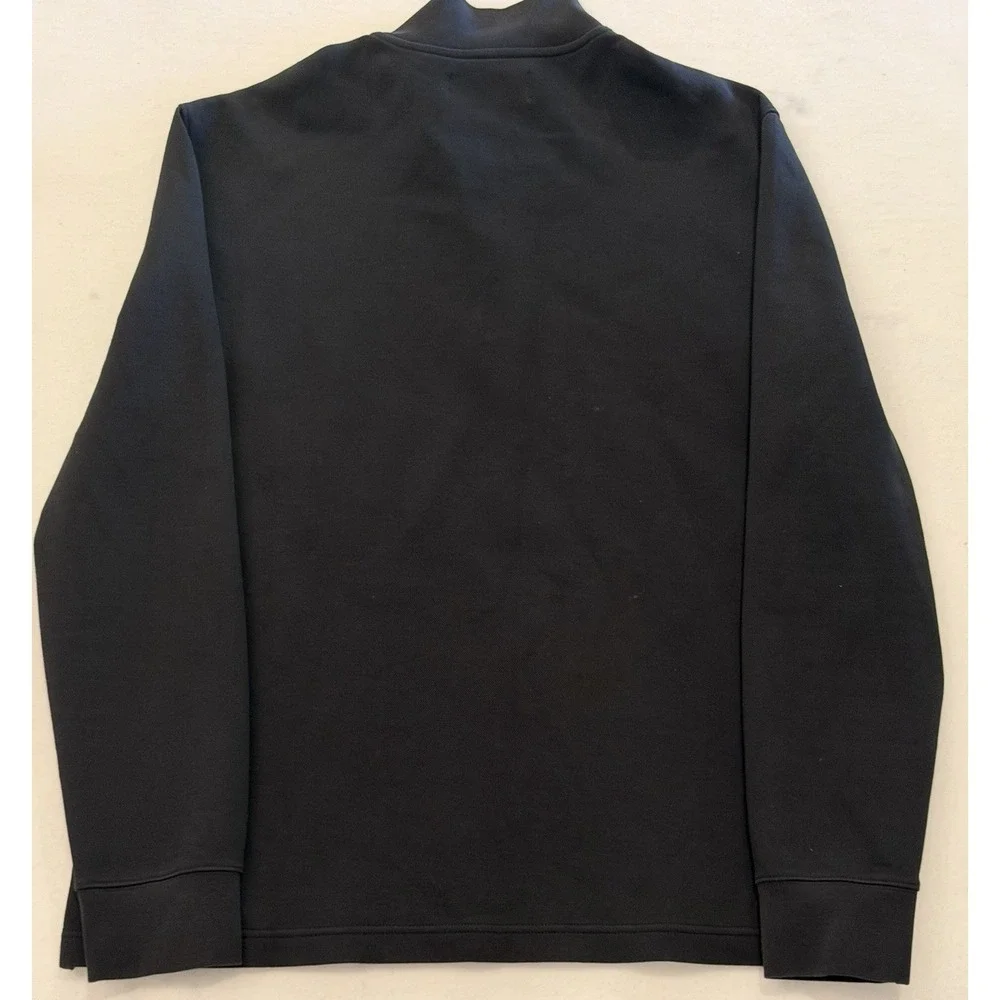 Jos. A Bank Reserve Traditional Fit Charcoal Gray Cotton 1/4 Zip Sweater Men's L